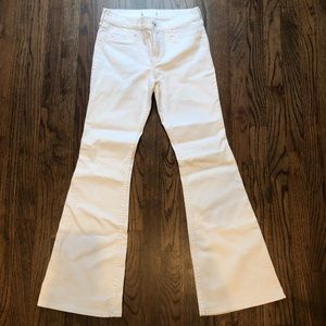Abercrombie white flare jeans